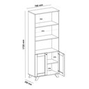 Ver imagem 5 de Estante para Livros 2 Portas Trama Carvalho Artely