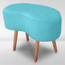 Ver imagem 3 de Puff Orgânico Curvo Feijão para Sala e Quarto Recepção Clínica e Escritório Suede