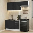 Ver imagem 1 de Armário de Cozinha Compacta 180 Cm Branco/preto Lux Madesa 03