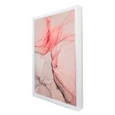 Ver imagem 1 de Quadro Decorativo Caixa Abstrato Aquarela Rose Tacolado Moldura Caixa 3cm Branca sem Vidro 20 X 30cm