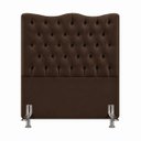 Ver imagem 1 de Cabeceira Espanha Solteiro Estofada Capitonê 90 cm Suede:Marrom
