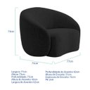 Ver imagem 5 de Kit Recamier Curvo Sala de Estar Inglaterra 150cm Lado Esquerdo e 2 Poltronas Orgânica Luxo Amore Li