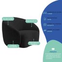 Ver imagem 6 de Kit Recamier Curvo Sala de Estar Inglaterra 150cm Lado Esquerdo e 2 Poltronas Orgânica Luxo Amore Li