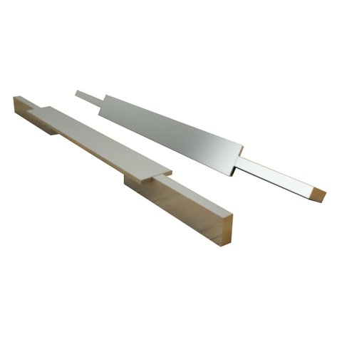 Puxador Alça para Porta de Passagem 5090 Escovado 800mm Mital 01 par