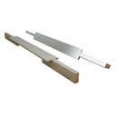 Ver imagem 1 de Puxador Alça para Porta de Passagem 5090 Escovado 800mm Mital 01 par