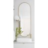 Espelho Grande Oval com Moldura em Metal Corpo Inteiro 150 X 50 Cm Dourado - 5