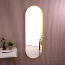 Ver imagem 4 de Espelho Grande Oval com Moldura em Metal Corpo Inteiro 150 X 50 Cm Dourado