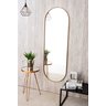 Espelho Grande Oval com Moldura em Metal Corpo Inteiro 150 X 50 Cm Dourado - 1