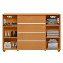 Ver imagem 5 de Cômoda Quarto Evidenza com 4 Gavetas e 2 Portas de Correr Cinamomo/off White