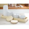 Kit Higiene Porcelana Bebê Maternidade Poá Rosa Bancada K066 - 3