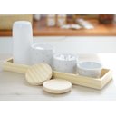 Ver imagem 3 de Kit Higiene Porcelana Bebê Maternidade Poá Rosa Bancada K066