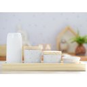 Ver imagem 1 de Kit Higiene Porcelana Bebê Maternidade Poá Rosa Bancada K066