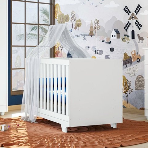 Berço Mini Cama com Colchão Life Tigus Baby