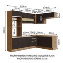 Ver imagem 4 de Armário de Cozinha Completa de Canto 419cm Rustic/Preto Glamy Madesa 01