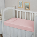Ver imagem 2 de Kit Par Fronhas Bebê Berço Percal 300 Fios Menino Menina 100% Algodão:rose