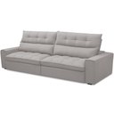 Ver imagem 2 de Sofá Retrátil Reclinável para Sala de Estar Living 290cm Dimas F04 Veludo Cinza - Lyam Decor