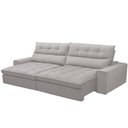 Ver imagem 5 de Sofá Retrátil Reclinável para Sala de Estar Living 290cm Dimas F04 Veludo Cinza - Lyam Decor