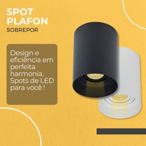 Spot Sobrepor Redondo Fixo Direcionável para Teto Gu10