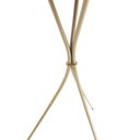 Ver imagem 3 de Mesa Apoio Lateral Redonda Tripé Metal 60cm X 45cm Madeira Maciça Decoração Sala Champagne