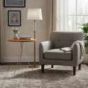 Ver imagem 6 de Mesa Apoio Lateral Redonda Tripé Metal 60cm X 45cm Madeira Maciça Decoração Sala Champagne