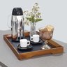 Bandeja Bebidas Xícaras Café Bar Decorativa Portátil Pequena Aparador Ambiente Escritório Casa Madec - 2
