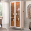 Ver imagem 2 de Cristaleira Portas de Vidro com Led Amelia 80cm D04 Freijó/off - Mpozenato