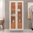 Ver imagem 6 de Cristaleira Portas de Vidro com Led Amelia 80cm D04 Freijó/off - Mpozenato