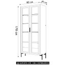 Ver imagem 4 de Cristaleira Portas de Vidro com Led Amelia 80cm D04 Freijó/off - Mpozenato