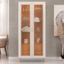 Ver imagem 6 de Cristaleira Portas de Vidro com Led Amelia 80cm D04 Freijó/off - Mpozenato