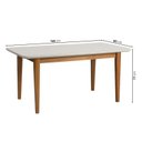 Ver imagem 4 de Conjunto Sala de Jantar Mesa Tangará Vidro e 6 Cadeiras Liz Madeira Maciça CabeCasa MadeiraOriginals Marrom/Off White/Caramelo