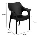 Ver imagem 4 de Cadeira para Jardim 82CMX54CM Relic Preto