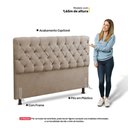 Ver imagem 6 de Cabeceira Cama Box Casal Queen Size Lylla 160cm Capitonê com Frame Suede Bege - Desk Design