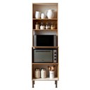 Ver imagem 3 de Torre Quente Dupla 100% Mdf 60cm Essencia Frise 1051 Genialflex