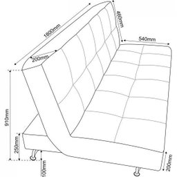 Sofá Cama Melissa 3 Lugares 180cm  - 5