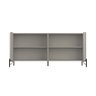 Kit para Sala de Estar 5 Peças com Buffet e Painel 100% Mdf Cor:grigio com Preto - 4