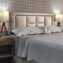 Ver imagem 1 de Cabeceira Casal 140 Cama Box Diamond Módena V2h4 Bege Corano Painel Rbl