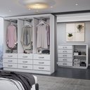 Ver imagem 2 de Guarda-roupa Casal Chloe 6 Portas 9 Gavetas com Cômoda 2 Portas 5 Gavetas Branco - Panorama Móveis