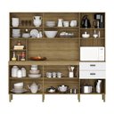 Ver imagem 3 de Armário de Cozinha Compacta 10 Portas e 2 Gavetas 222cm Sense Freijó/supremo - Pallazio