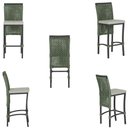 Ver imagem 5 de Mesa Bistrô com 4 Banquetas Roma Preta Corda Náutica 3 Trama Verde