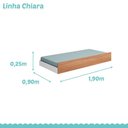 Ver imagem 2 de Cama Auxiliar Infantil Chiara Carvalho - Phoenix Baby