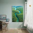 Ver imagem 1 de Quadro Decorativo Rio que Corta 70x50cm Mold Branca