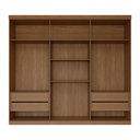 Ver imagem 5 de Guarda-Roupa Casal Genebra 6 Portas 4 Gavetas Ripado Jatoba/Areia - Panorama Móveis