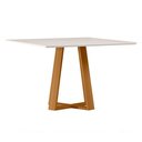 Ver imagem 7 de Mesa Quadrada Elian Tampo de Vidro 135cm Ypê Off White N01 com 8 Cadeiras Suran Linho Cru - Lyam