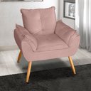 Ver imagem 1 de Poltrona Decorativa Opala Suede Rose - MV Estofados Shop