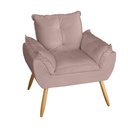Ver imagem 2 de Poltrona Decorativa Opala Suede Rose - MV Estofados Shop