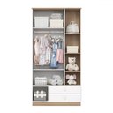 Ver imagem 3 de Guarda-roupa Infantil Magia 3 Portas 2 Gavetas Branco/jequitibá Hp - Henn