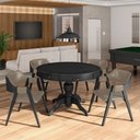 Ver mais imagens de Conjunto Mesa de Jogos Carteado Bellagio Tampo Reversível e 4 Cadeiras Madeira Poker Base Estrela Pu