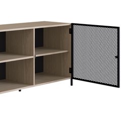Rack de Tv York Estilo Industrial 180cm 02 Portas 27912 Artesano - Hanover/preto - 4