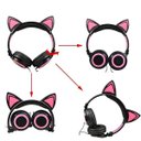 Ver imagem 1 de Fone de Ouvido Orelhas de Gatinho H'maston Infantil Led Preto com P2 Cor:preto;tamanho:único;gênero: