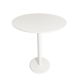 Mesa Lateral Alta Monopé de Laca 40 cm - Branca - 1